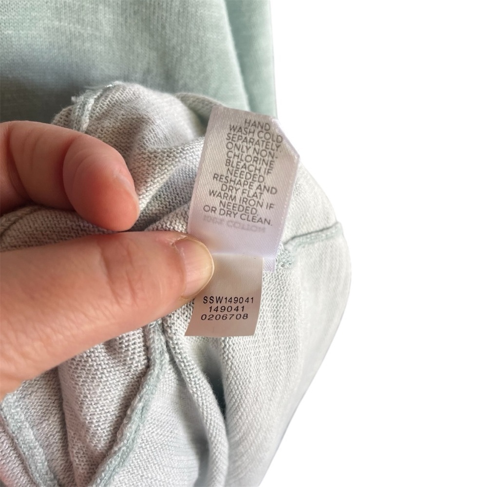 J. Jill PureJill Soft Cotton Light Blue Tunic-length V-Neck Sweater - Picture 5 of 10